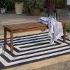 Dark Brown 53 inch Modern Patio Dining Bench - Vincent