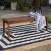 OWB53VINDB Vincent Dark Brown 53 inch Modern Patio Dining Bench - Walker Edison