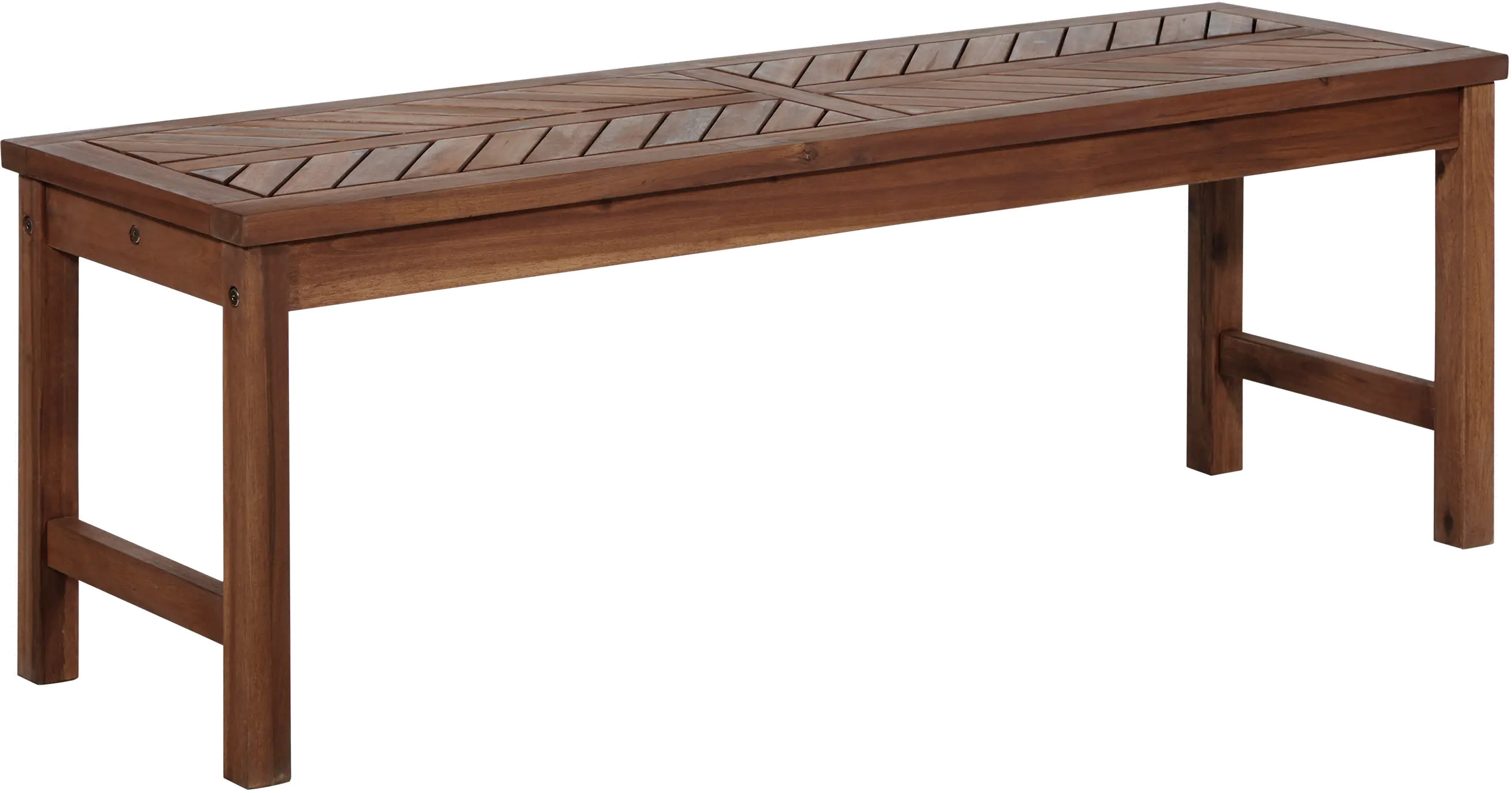 OWB53VINDB Vincent Dark Brown 53 inch Modern Patio Dining Bench-2