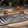 Dark Brown Patio Wood Coffee Table -Vincent