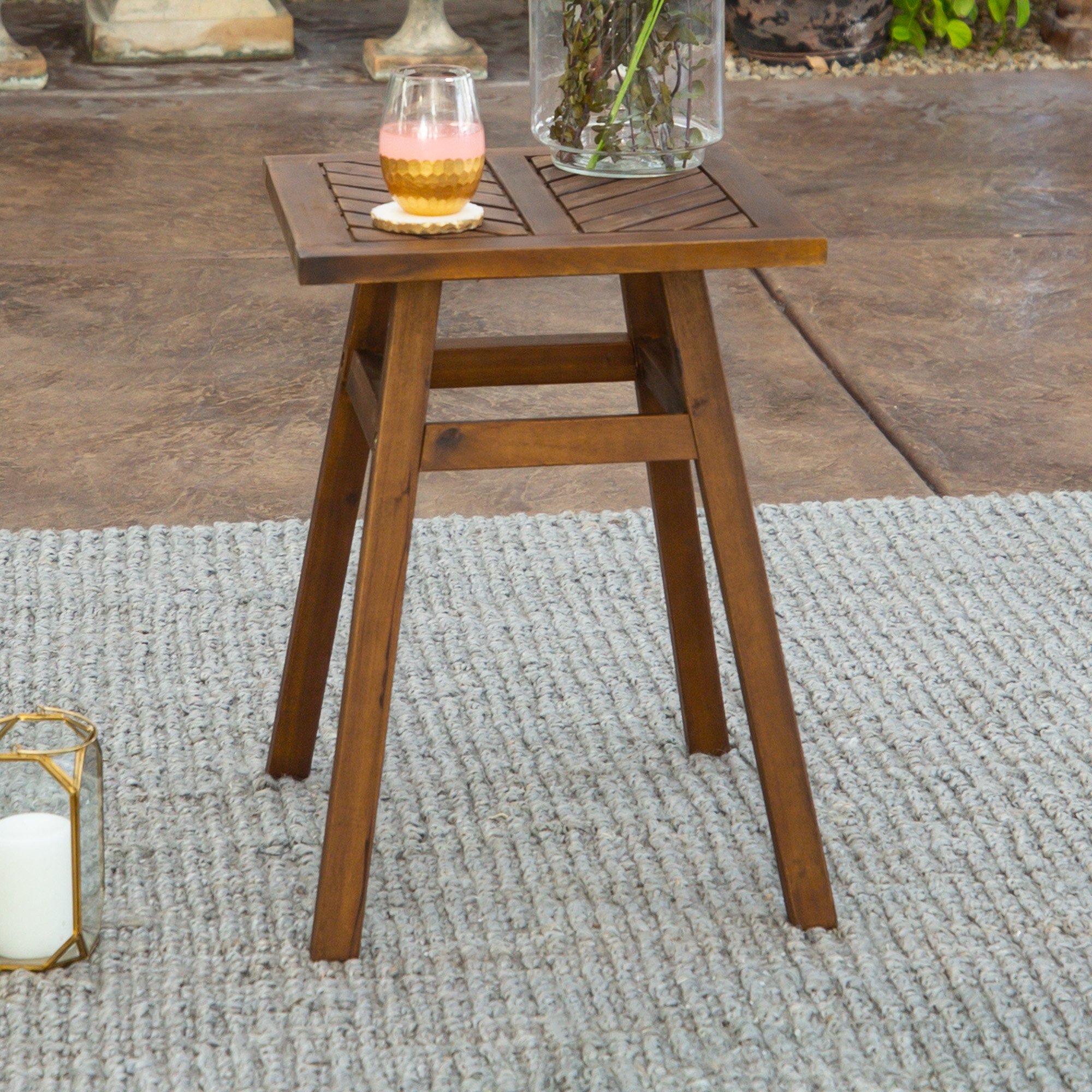 OW18VINSTDB Vincent Dark Brown Patio Side Table-1