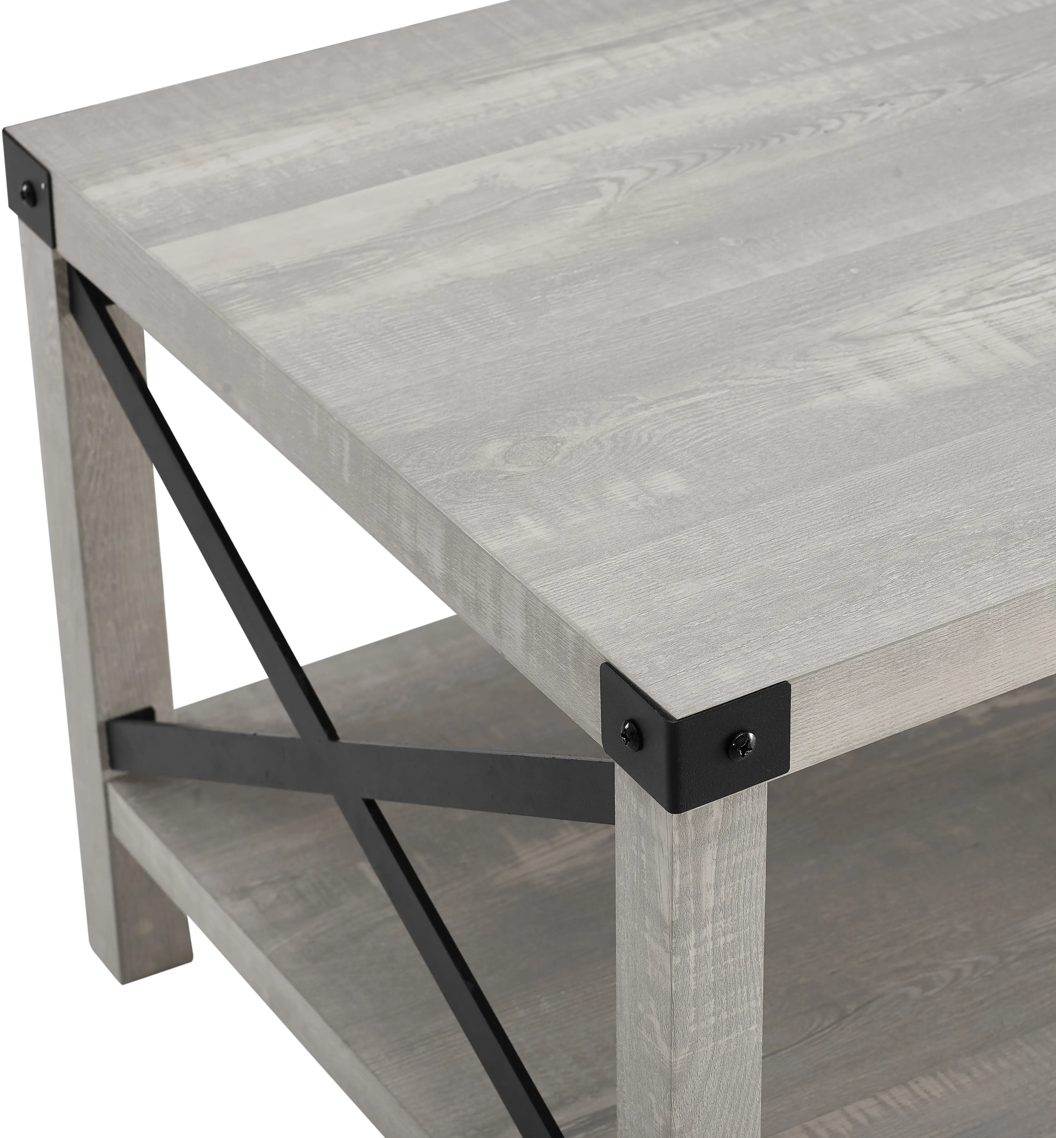 AF40MXCTST Metal X Stone Gray Farmhouse Coffee Table-3