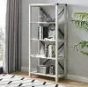 BS64MXST Metal X Stone Gray 64 Farmhouse Bookcase - Walker Edison