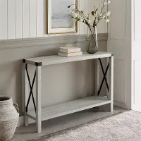 AF46MXETST Metal X Stone Gray 46 Inch Rustic Entryway Table