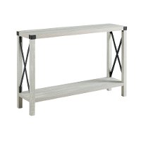 Stone Gray 46 Inch Rustic Farmhouse Entryway Table - Metal X-2