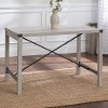 Industrial Light Gray Dining Room Table - Metal X
