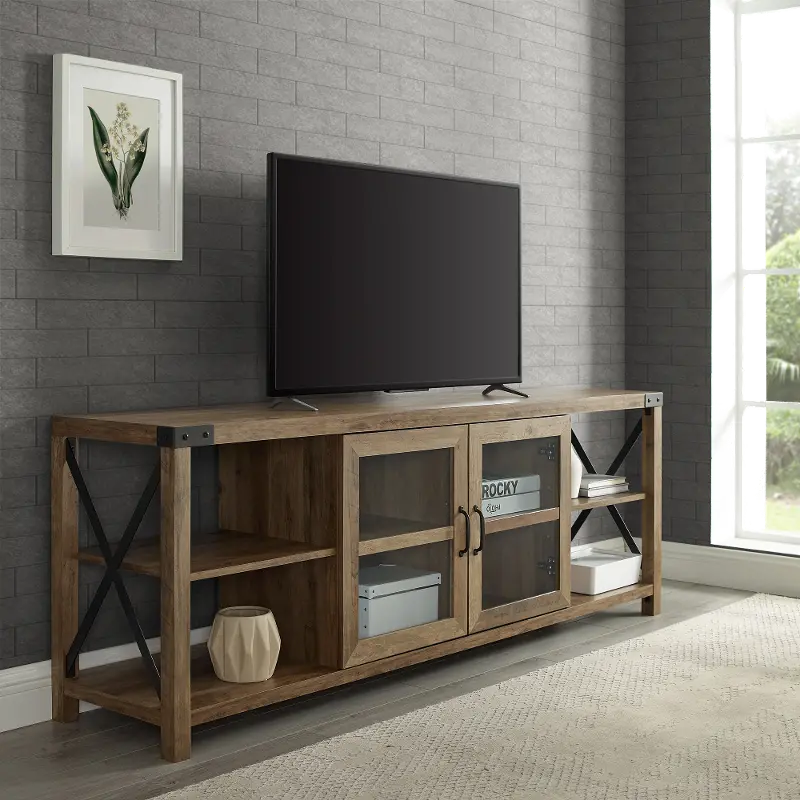 BARN FARMHOUSE TV STAND Furniture Barnwood Up To 64 Inch TV 