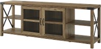 W70MX2DRO Reclaimed Barnwood 70 Inch Farmhouse TV Stand - Metal X-2