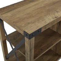 W70MX2DRO Reclaimed Barnwood 70 Inch Farmhouse TV Stand - Metal X-3