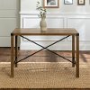Rustic Brown Dining Room Table - Metal X