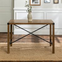 Rustic Brown Dining Room Table - Metal X