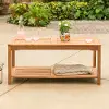 OWCTBR Midland Brown Acacia Wood Outdoor Patio Coffee Table - Walker Edison