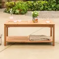 OWCTBR Midland Brown Acacia Wood Outdoor Patio Coffee Table - Walker Edison