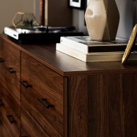 Dark Walnut Modern Wood 6-Drawer Buffet-3