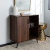 Dark Walnut 30 Inch Wood TV Stand - Nora