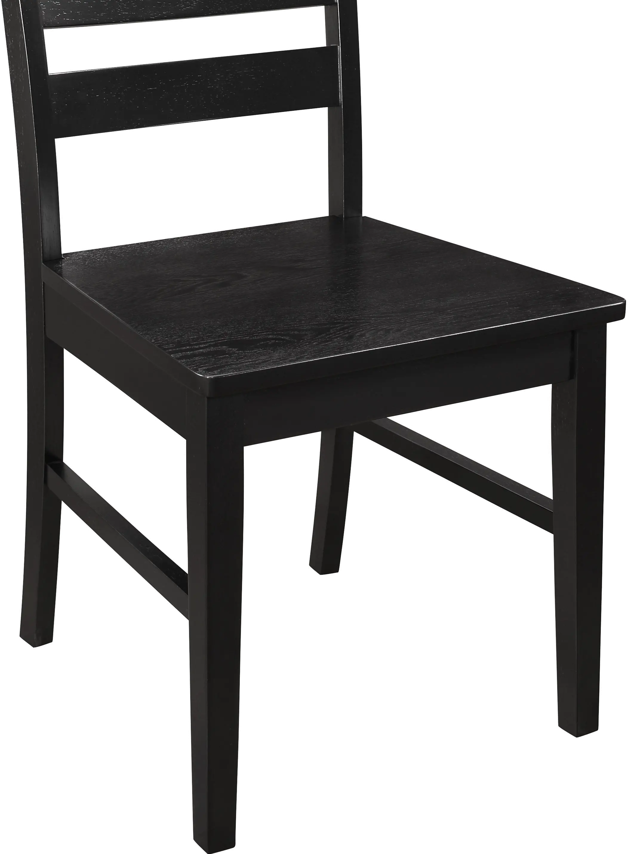 CH2LBBL Argon Black Ladder Back Dining Room Chairs (Set of 2)-3