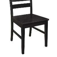 Farmhouse Black Ladder Back Dining Room Chair (Set of 2) --3