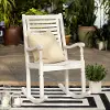 OWRCWW White Wash Patio Wood Rocking Chair - Midland