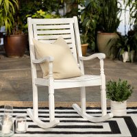 OWRCWW White Wash Patio Wood Rocking Chair - Midland