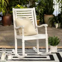 OWRCWW White Wash Patio Wood Rocking Chair - Midland