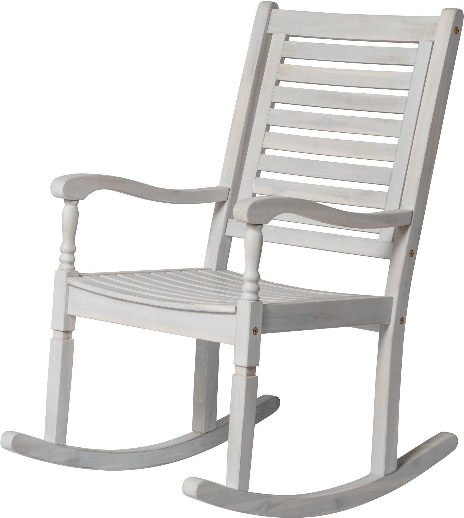 OWRCWW White Wash Patio Wood Rocking Chair - Midland-2
