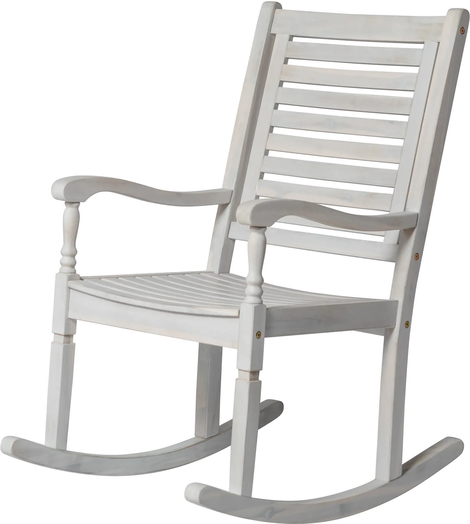 OWRCWW White Wash Patio Wood Rocking Chair - Midland-2
