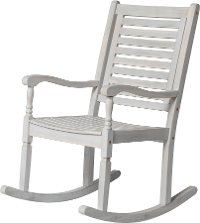 OWRCWW White Wash Patio Wood Rocking Chair - Midland-2