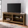 W58CCRRO 58 Transitional Wood Corner TV Stand - Reclaimed Barnwood - Walker Edison