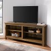 58 Transitional Wood Corner TV Stand - Reclaimed Barnwood