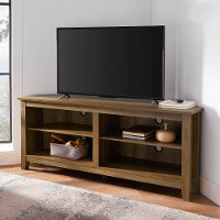 W58CCRRO 58 Transitional Wood Corner TV Stand - Reclaimed Barnwood