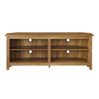 58 Transitional Wood Corner TV Stand - Reclaimed Barnwood-2
