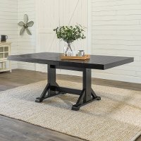 TW60WBL Farmhouse Black Dining Room Table - Millwright Classic-1