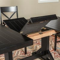 TW60WBL Farmhouse Black Dining Room Table - Millwright Classic-2