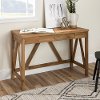 Barnwood 46 Inch Rustic Farmhouse Wood Computer Desk