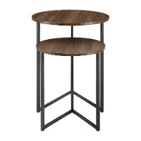 2-Piece V-Leg Nesting Side Tables - Modern Glam-2