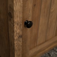AF18CRASTRO 18 Grooved Door Side Table - Reclaimed Barnwood-3