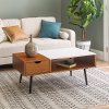 Mid Century Modern Faux Marble Coffee Table - Acorn