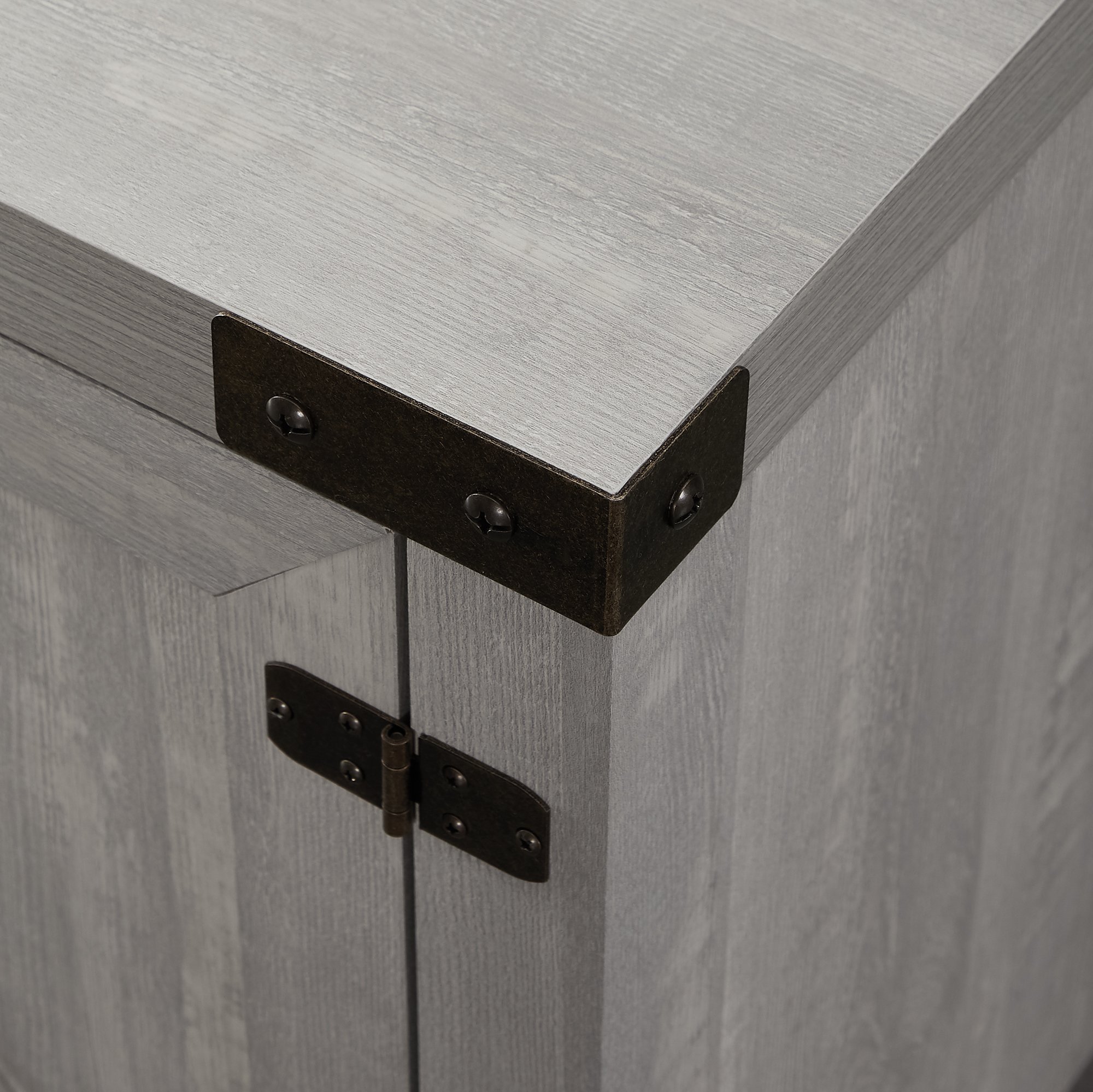 W70BDSDST Gray 70 Inch TV Stand - Barn Door-3