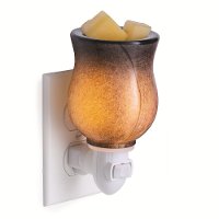 Marbled Swirl Black Glass Pluggable Fragrance Warmer