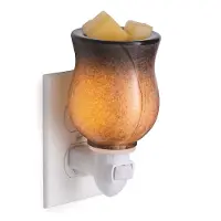 Marbled Swirl Black Glass Pluggable Fragrance Warmer