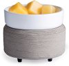Gray Textured and White 2-In-1 Classic Warmer - Candle Warmers