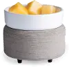 Gray Textured and White 2-In-1 Classic Warmer