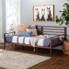 Mid Century Brown Spindle Low Twin Daybed - Sea Shell
