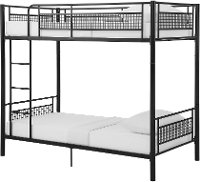 BTOTMMBL Black Mesh Metal Twin-Over-Twin Bunk Bed - Dahlia-2