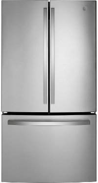 GNE27JYMFS GE 36 Inch French Door Refrigerator - 27 cu. ft., Smudge Resistant Stainless Steel