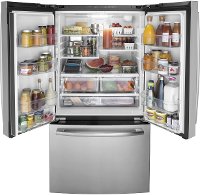 GNE27JYMFS GE 36 Inch French Door Refrigerator - 27 cu. ft., Smudge Resistant Stainless Steel-2