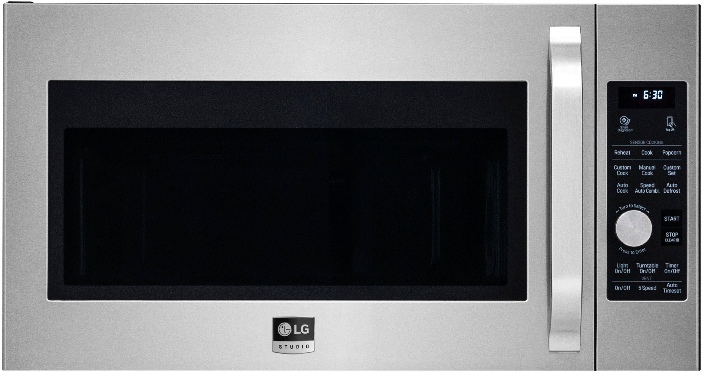 LSMC3086SS LG Studio 30 Inch Over the Range Microwave - Fingerprint Resistant Stainless Steel-1
