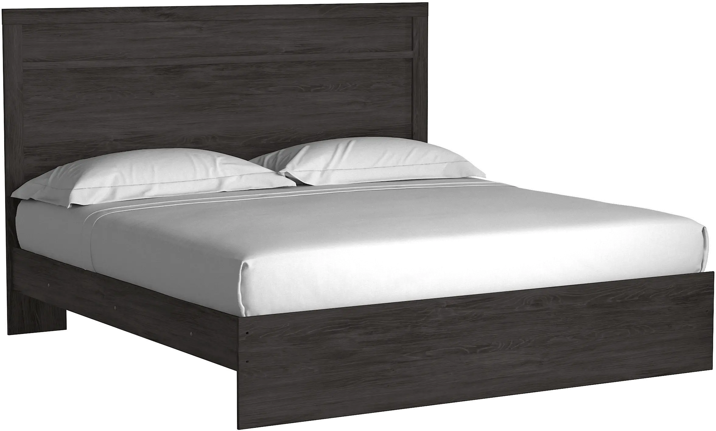 Marley Modern Charcoal Gray Queen Platform Bed-1