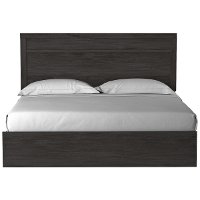 Modern Charcoal Gray Queen Platform Bed - Marley-2