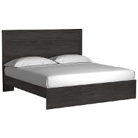 Modern Charcoal Gray King Platform Bed - Marley